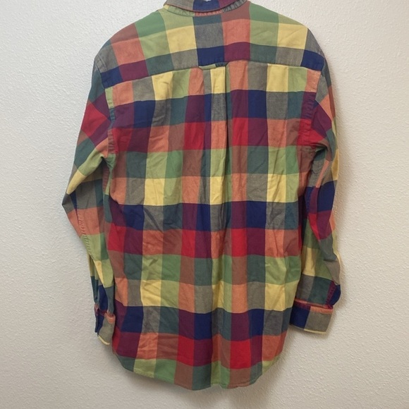 EUC Orvis 100% Cotton Multicolor Plaid Flannel Button Up Long Sleeve Size M - Picture 4 of 6